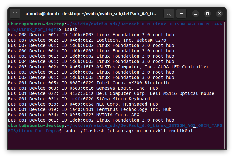 JetPack-6.x Installation for DSBOARD-AGX